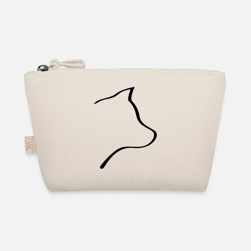 Dog / Wolf Line Art - Minimalist Organic Pouch