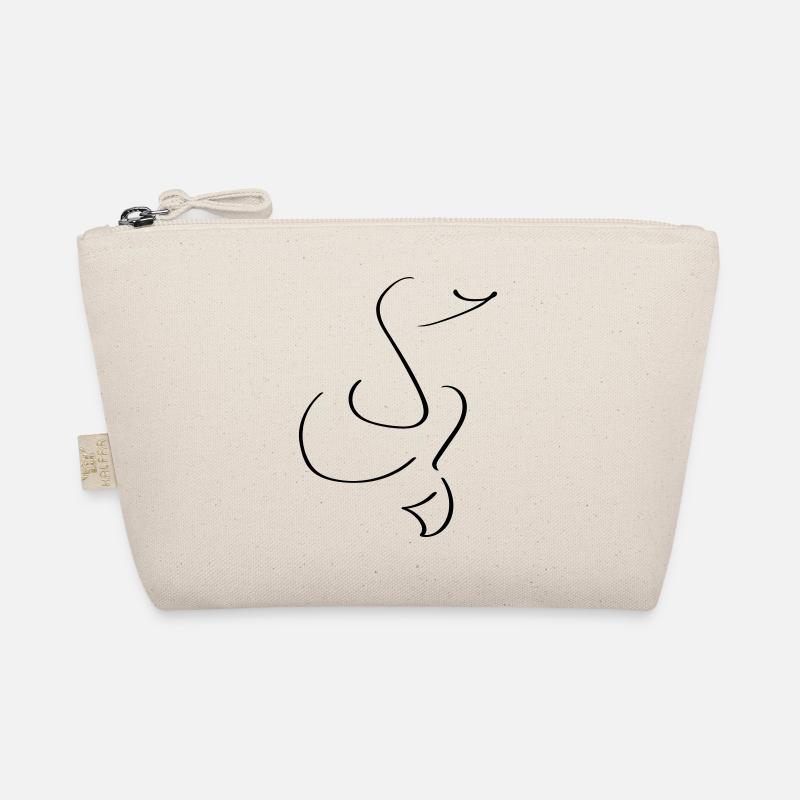 Duck Line Art - Minimalist Organic Pouch