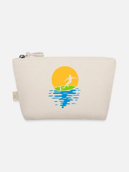 Evening Sun Surfer - Organic Pouch - nature - Front