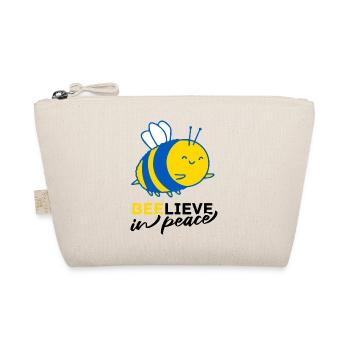 Loving Ukraine Beelieve in Peace Gift - Organic Pouch - nature - Front
