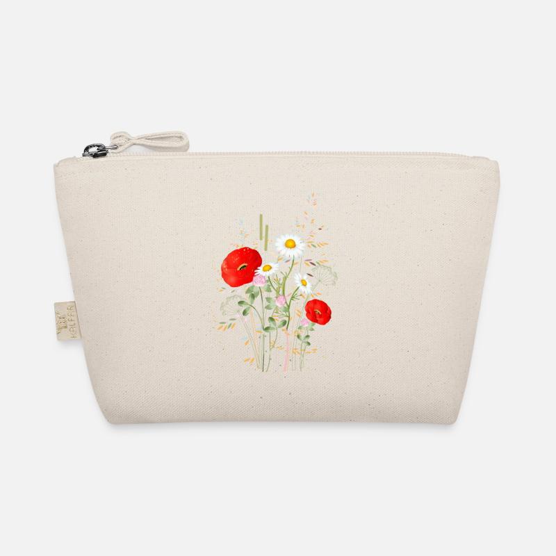 beautiful flowering summer meadow with poppies Organic Pouch