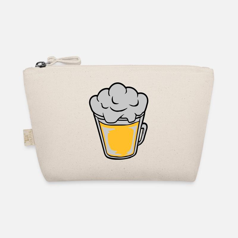 Comic Bier von oben Bio-Täschchen