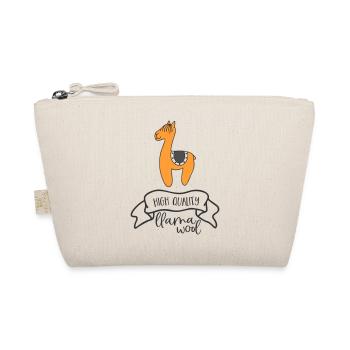 LAMA LLAMAS WOOL ALPACA ANIMALS CUTE CUTE MOTIFS - Organic Pouch - nature - Front