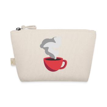 Kaffee Illustration Sticker Rote Kaffeetasse - Bio-Täschchen - Natur - Vorne