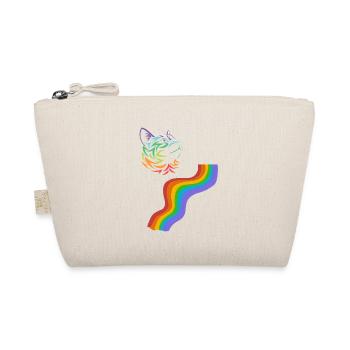 Katze Regenbogen - Bio-Täschchen - Natur - Vorne