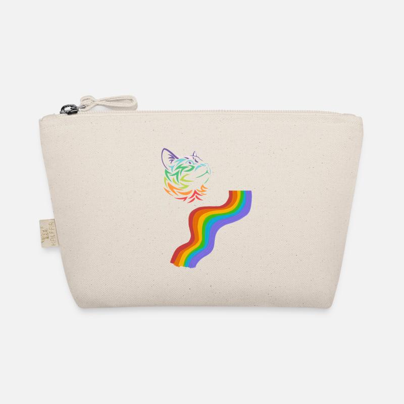 Katze Regenbogen Bio-Täschchen