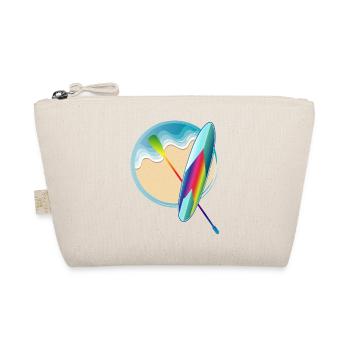 Stand up paddling board lying on the beach - Organic Pouch - nature - Front