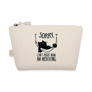 Chilling cat in hammock retro - Organic Pouch - nature - Front