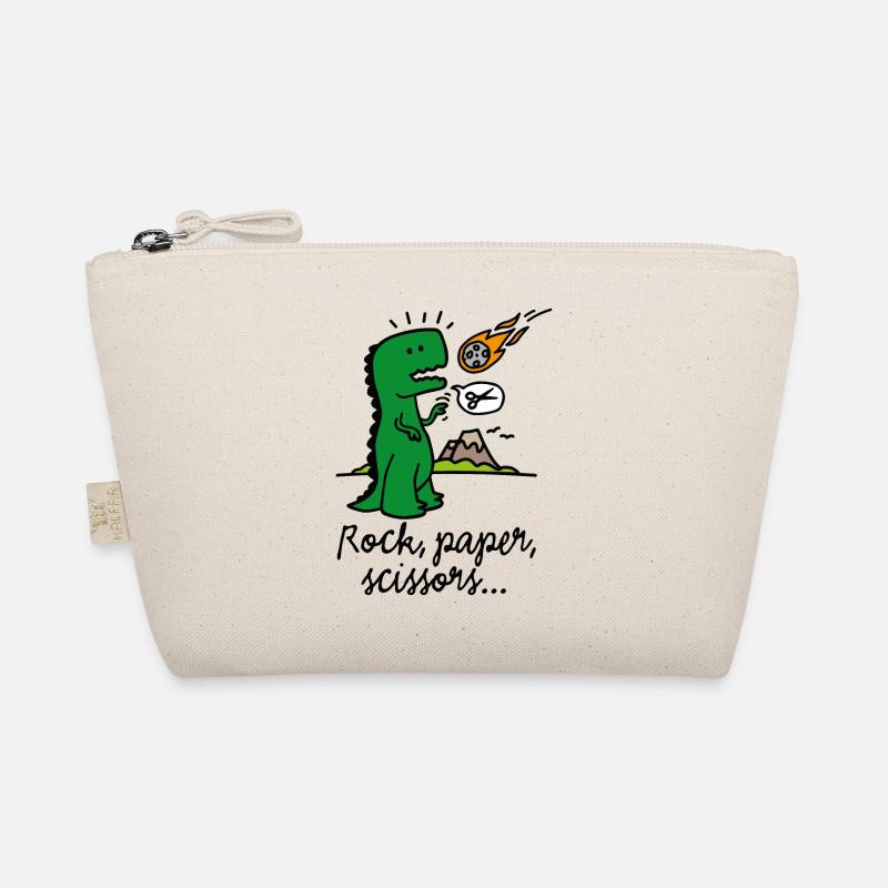 Rock paper scissors T-rex funny dinosaur comet Organic Pouch