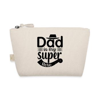 Mon père est mon héros cadeau papa Fête Des Pères - Trousse biologique - nature - Devant