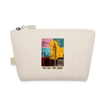 London England UK City Skyline Stamp Colorful - Organic Pouch - nature - Front