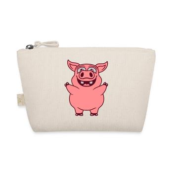 Little funny pig comic - Organic Pouch - nature - Front
