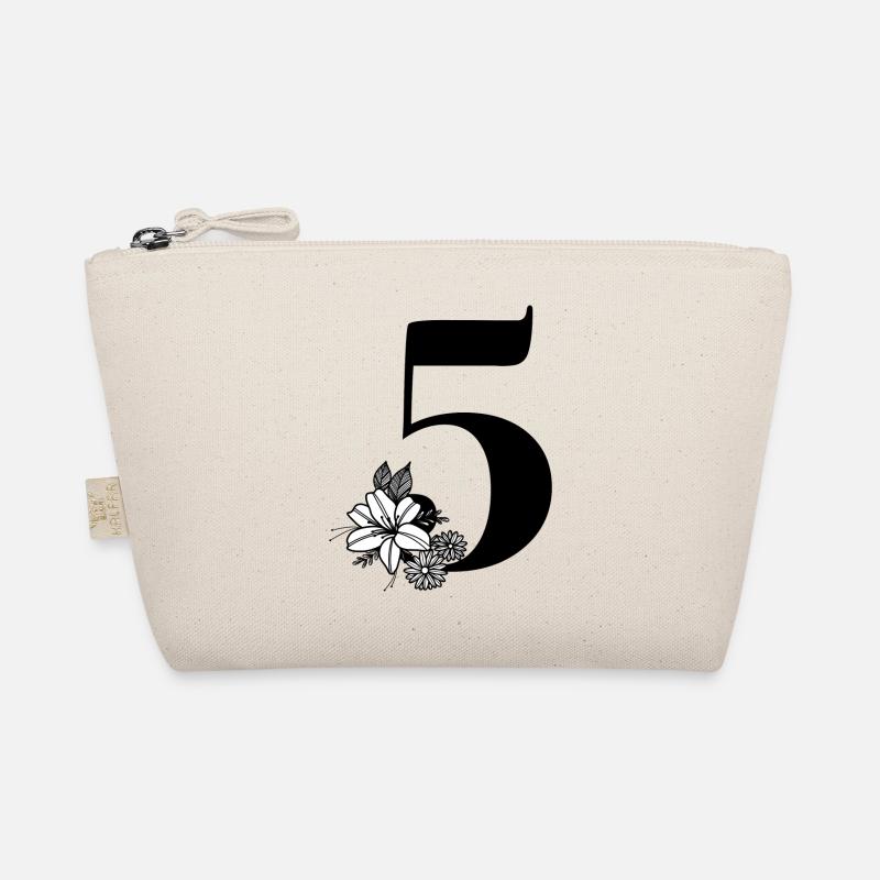 Zahl 5 Bio-Täschchen