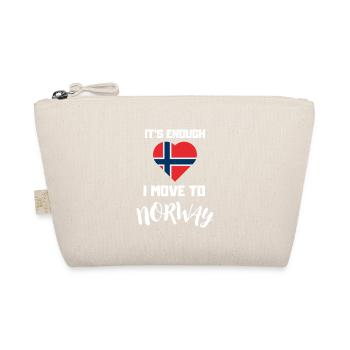 Norwegen Herz Lustiges Norweger Geschenk Norwegen - Bio-Täschchen - Natur - Vorne