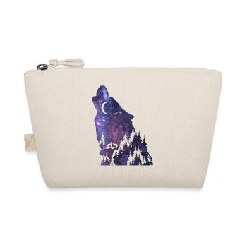 Wolf silhouette Galaxy - Bio-Täschchen - Natur - Vorne