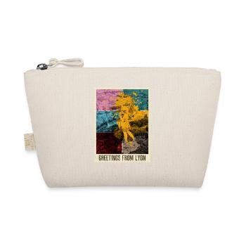Lyon France City Skyline Stamp Colorful - Organic Pouch - nature - Front
