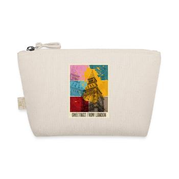 London England UK City Skyline Stamp Colorful - Organic Pouch - nature - Front
