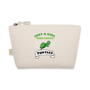 Sea Turtle Girl Gift Turtle - Organic Pouch - nature - Front