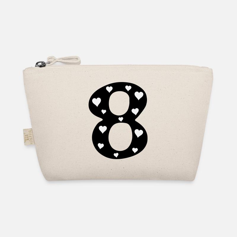 8 Geburtstag mit Herz Bio-Täschchen