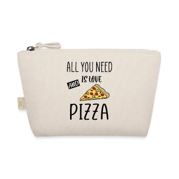 Pizza Love Zitat - Bio-Täschchen - Natur - Vorne
