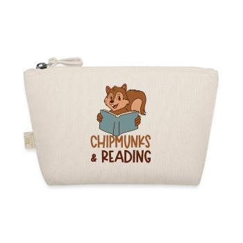 Chipmunks Reading Books Forest Animal Cute - Organic Pouch - nature - Front