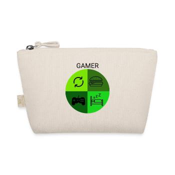 Gamer Design Eat Sleep Game Repeat - Bio-Täschchen - Natur - Vorne