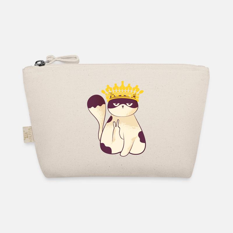 Cat Crown Peace Angry Sweet Grumpy Organic Pouch