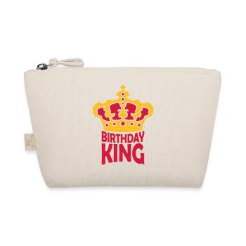 Birthday King Party Logo - Organic Pouch - nature - Front