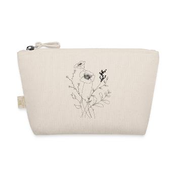 Fine Line Art Flower - Organic Pouch - nature - Front