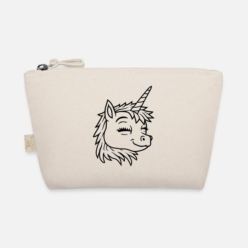 Face Happy Unicorn Comic Organic Pouch
