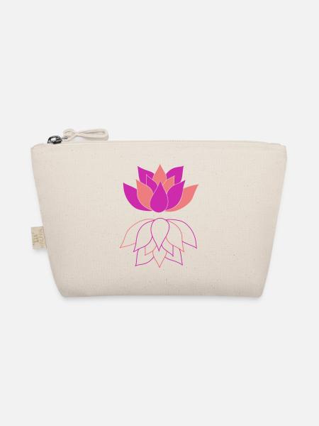 Lotus with mirror image - Organic Pouch - nature - Front