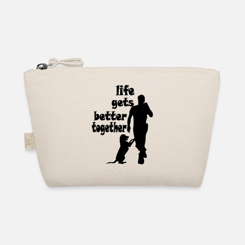 Hund - Life gets better together - Mann Bio-Täschchen