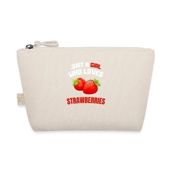 Only a girl who loves strawberries strawberry - Organic Pouch - nature - Front