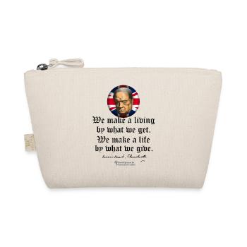 Churchill quote about income and life - Organic Pouch - nature - Front