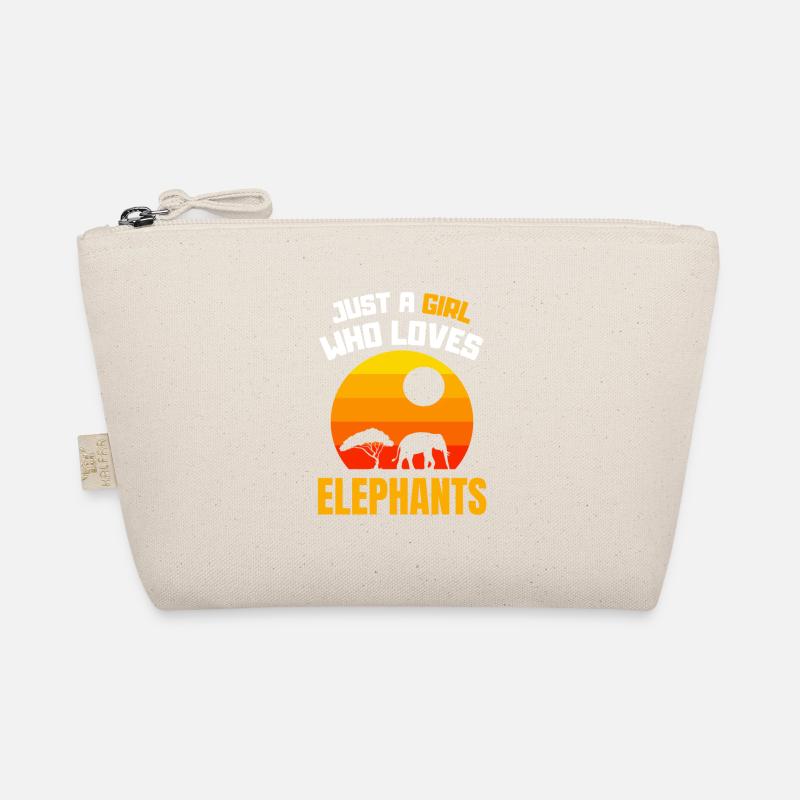 Afrika Tier Mädchen Retro Geschenk Zoo Elefant Bio-Täschchen