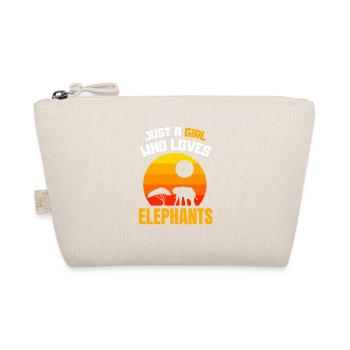 Tierliebhaber Afrika Tier Mädchen Retro Elefant - Bio-Täschchen - Natur - Vorne
