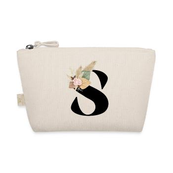 letter S flowery - Organic Pouch - nature - Front
