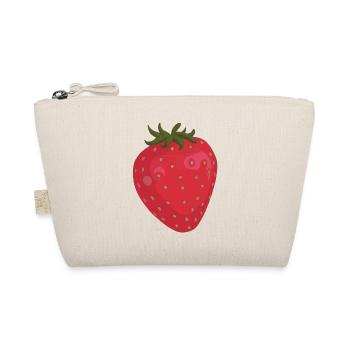 Strawberry Illustration Gift Idea - Organic Pouch - nature - Front