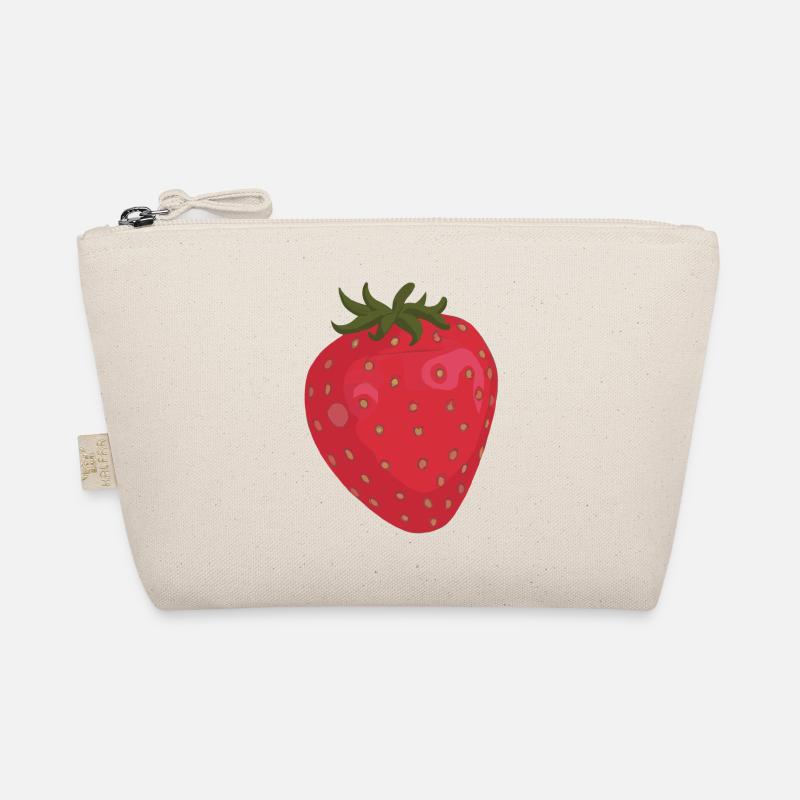 Erdbeere Illustration Geschenkidee Bio-Täschchen