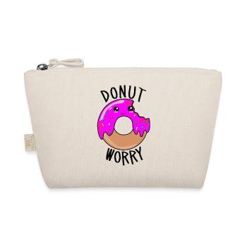 Donut Worry - Süßes Donut Gesicht - Bio-Täschchen - Natur - Vorne