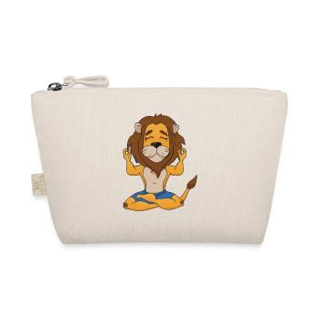 Lion Yoga Funny Yoga Teacher Gift Idea - Organic Pouch - nature - Front