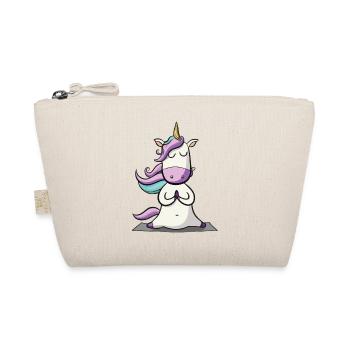 Unicorn Yoga Funny Yoga Teacher Gift Idea - Organic Pouch - nature - Front
