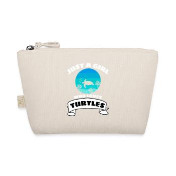Ocean Animal Lovers Girl Retro Turtle - Organic Pouch - nature - Front