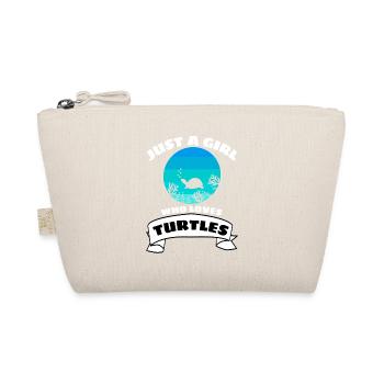 Animal Lovers Ocean Animal Girl Retro Turtle - Organic Pouch - nature - Front