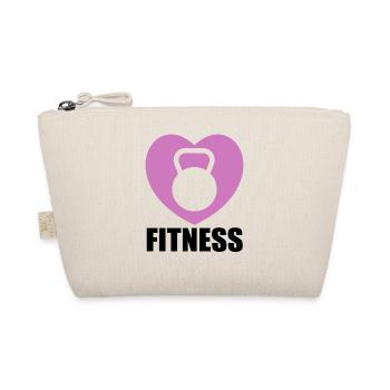 Design kettlebell en cœur violet - Trousse biologique - nature - Devant