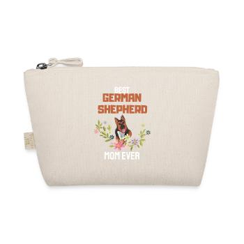 Flowers Dogs Mama Father's Day German Shepherd - Organic Pouch - nature - Front
