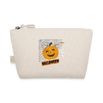 Halloween mit Spinnennetz - Bio-Täschchen - Natur - Vorne