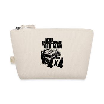 NEVER UNDERESTIMATE AN OLD MAN WITH A 4x4 - Organic Pouch - nature - Front