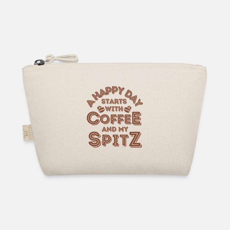 Spitz Kaffee Hund Cafe - Bio-Täschchen - Natur