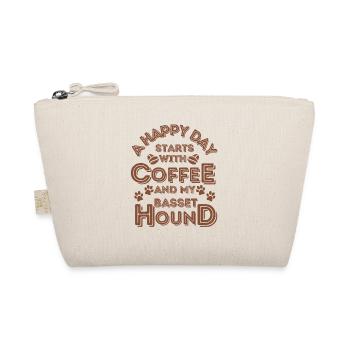 Basset Hound Coffee Dog Cafe - Organic Pouch - nature - Front